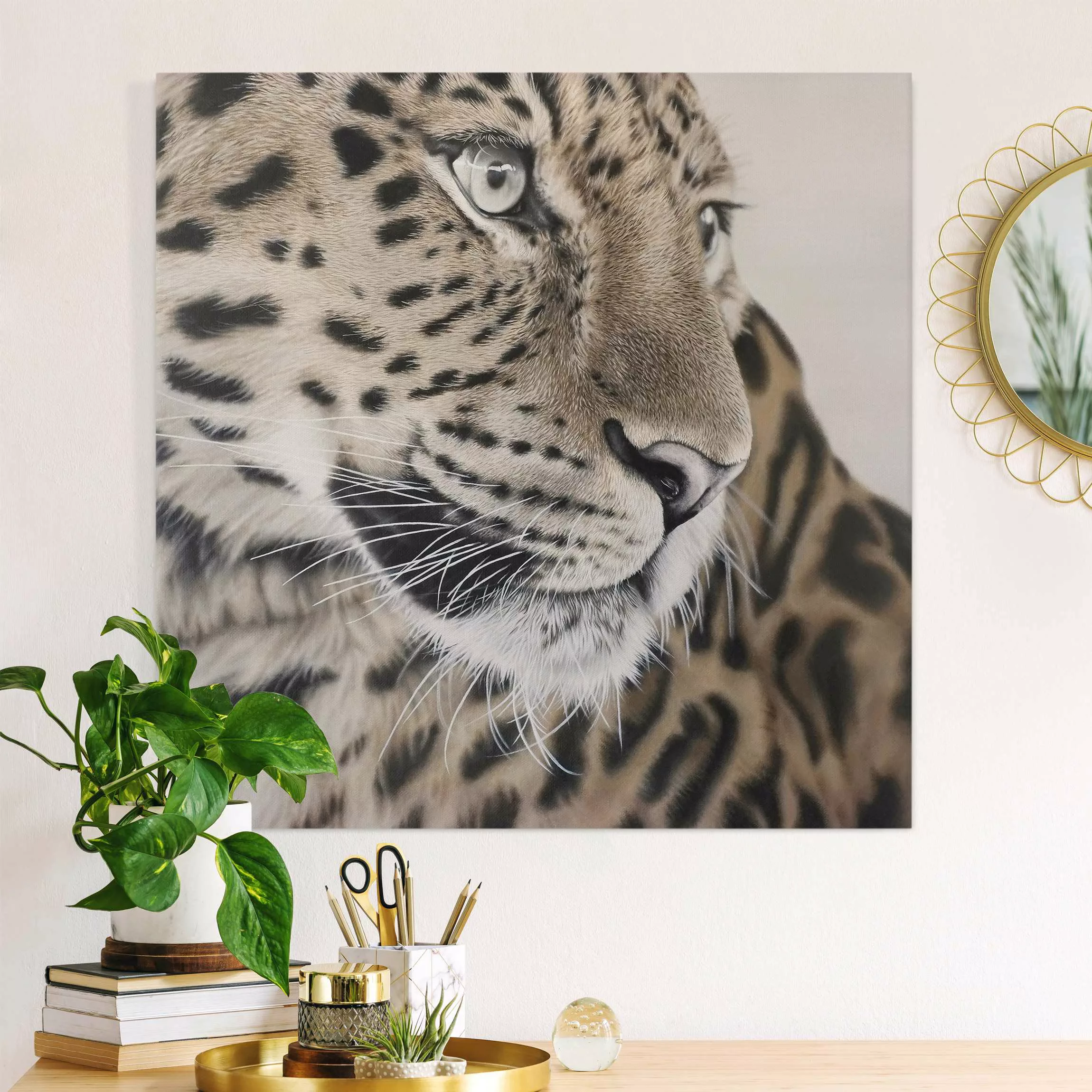 Leinwandbild Der Leopard günstig online kaufen