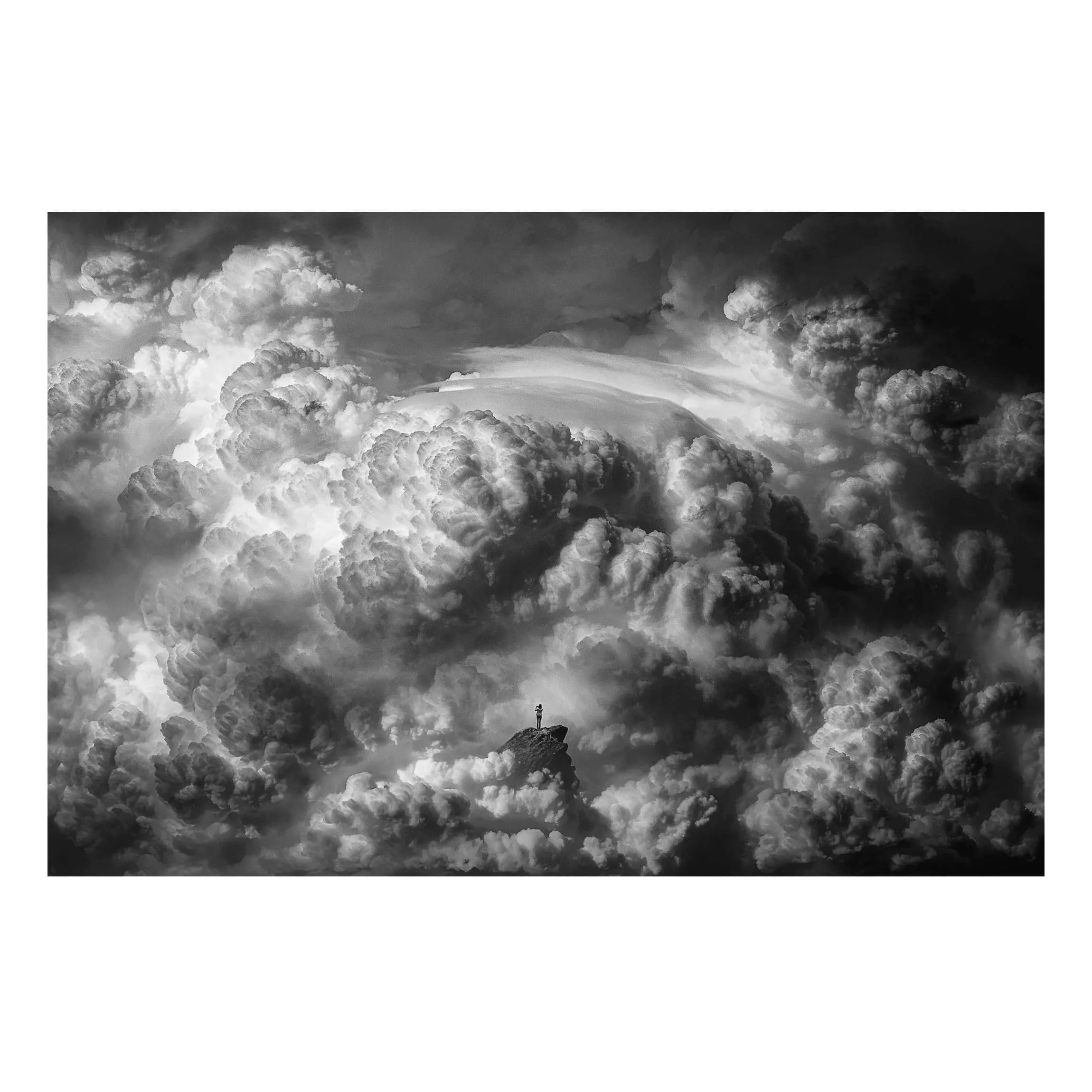 Alu-Dibond Bild Schwarz-Weiß - Querformat 3:2 Ein Sturm zieht auf günstig online kaufen