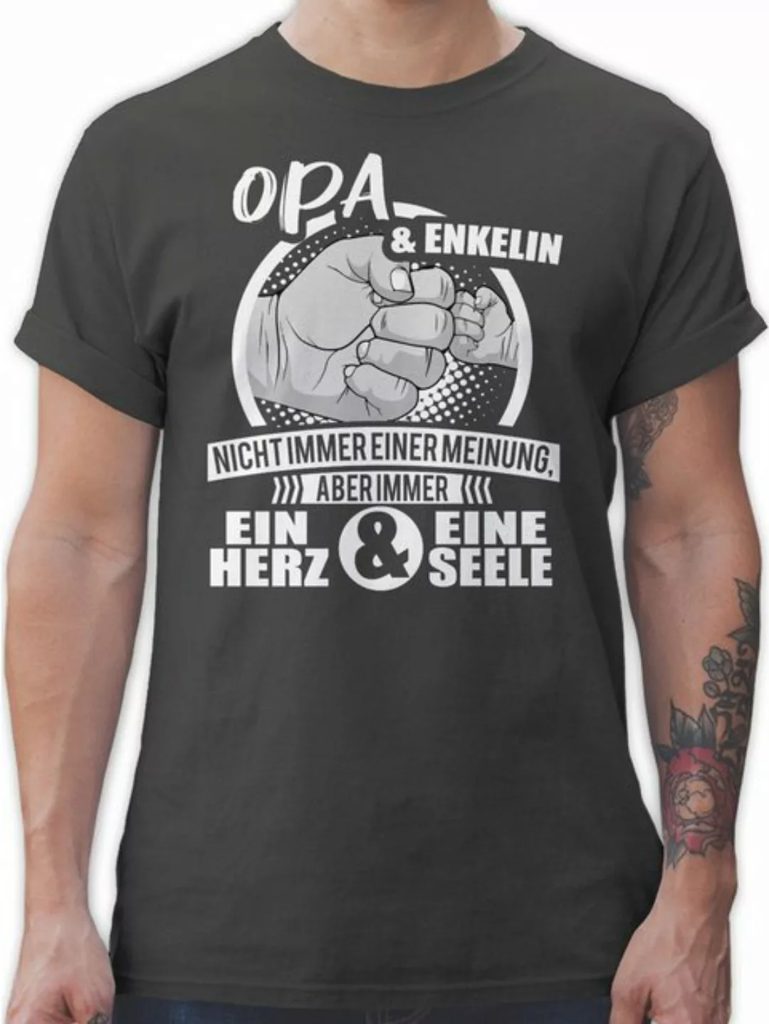 Shirtracer T-Shirt Opa & Enkelin Immer ein Herz & eine Seele Opa Geschenke günstig online kaufen