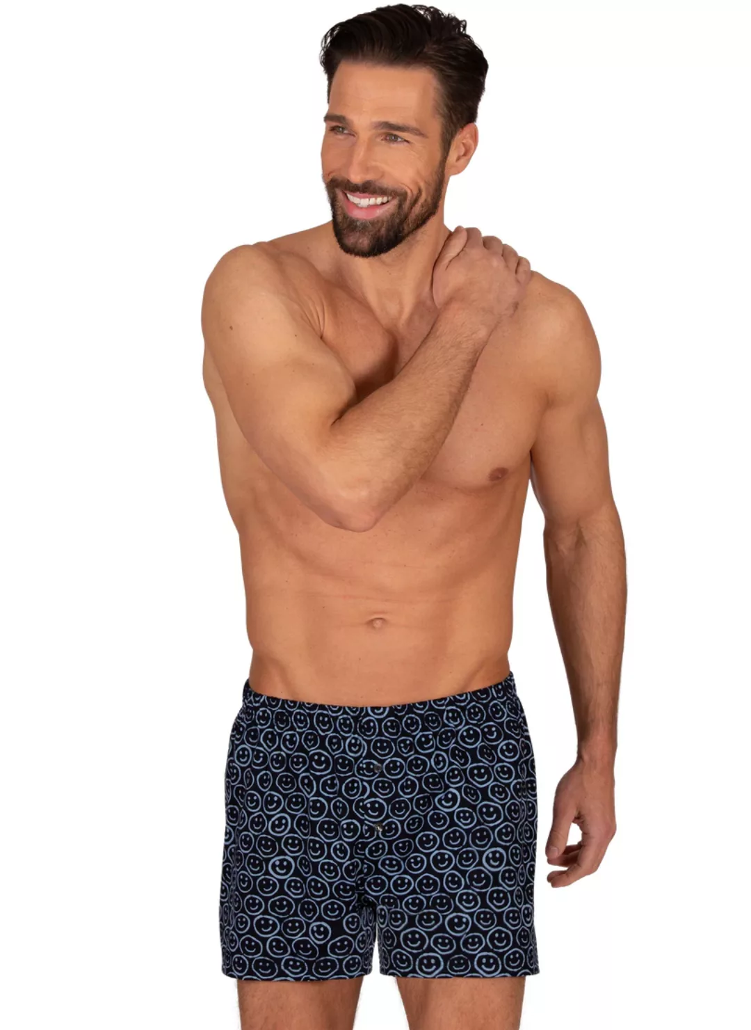 Trigema Boxershorts "TRIGEMA Boxer-Shorts mit freundlichem Smiley-Muster", günstig online kaufen