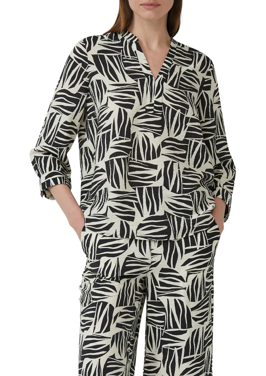 s.Oliver Klassische Bluse, mit All-Over Print günstig online kaufen