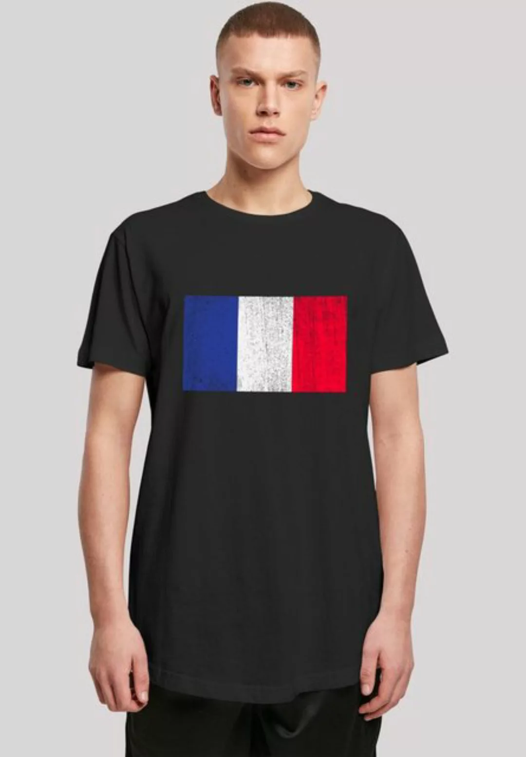 F4NT4STIC T-Shirt France Frankreich Flagge distressed Print günstig online kaufen