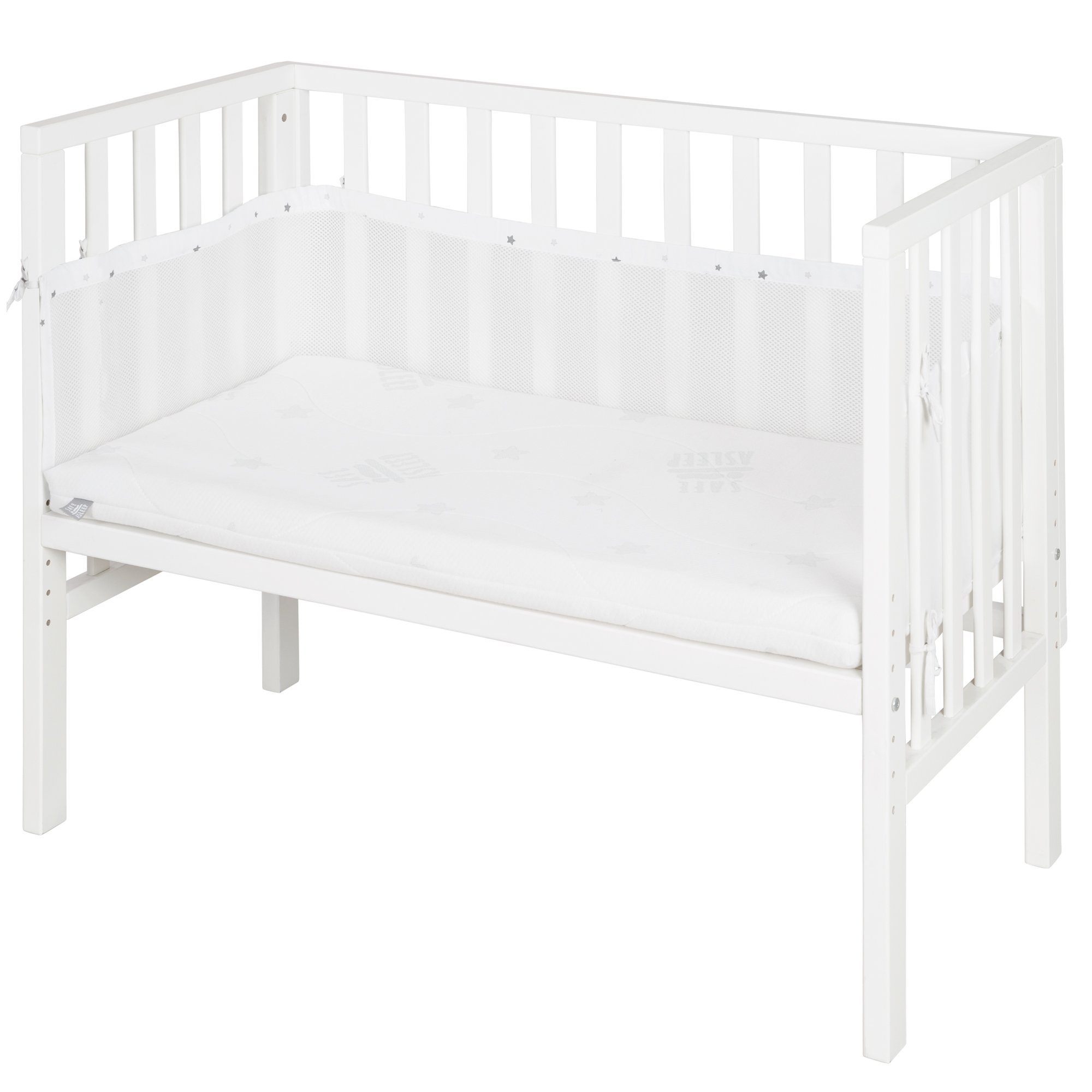 roba® Beistellbett Sternenzauber grau, Höhenverstellbar mit günstig online kaufen