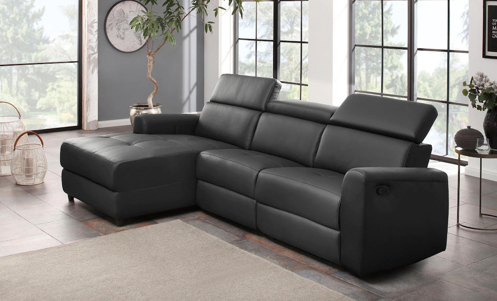 Home affaire Ecksofa "Sentrano, L-Form,", 275 cm, man. o. elektr. Relaxfunk günstig online kaufen