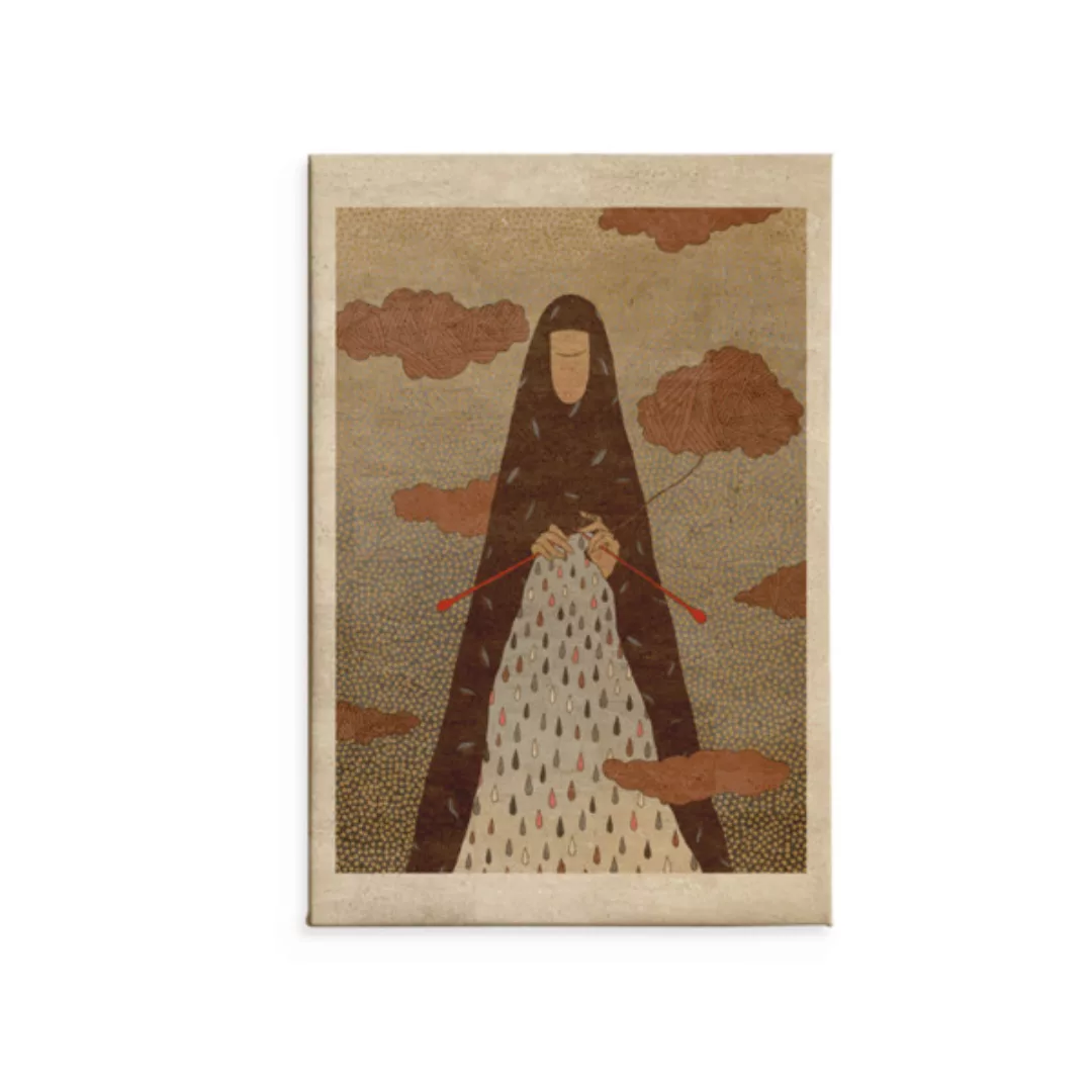 Kunstdruck Wanddekoration Wandbilder Aus Kork "Knitt It Rain" günstig online kaufen