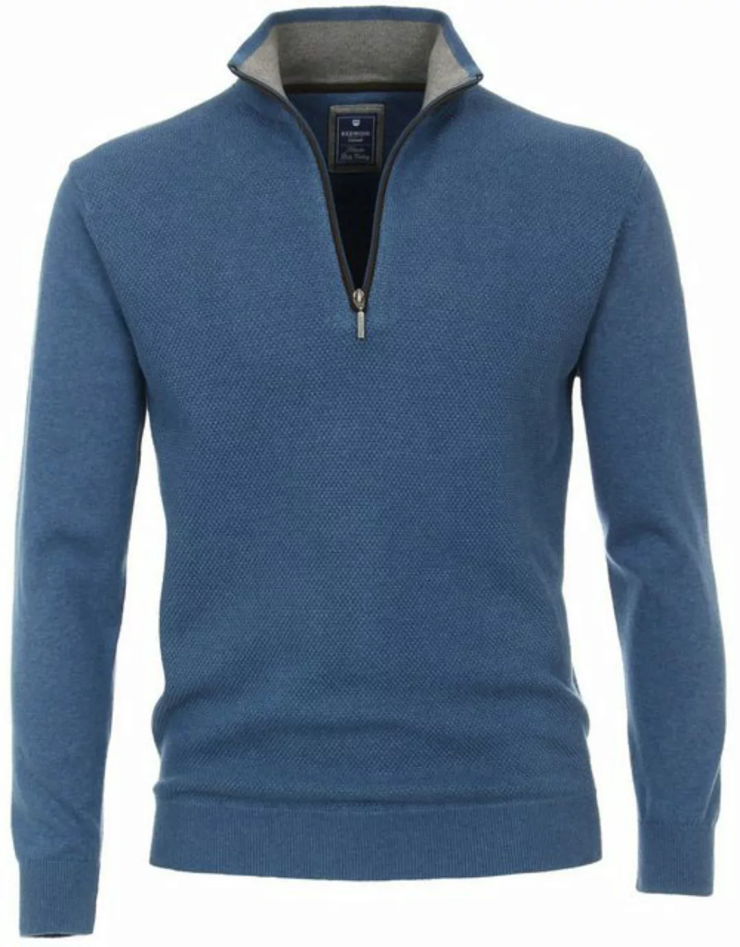 VENTI Troyer Troyer - Casual Fit - Langarm - Struktur - Blau günstig online kaufen