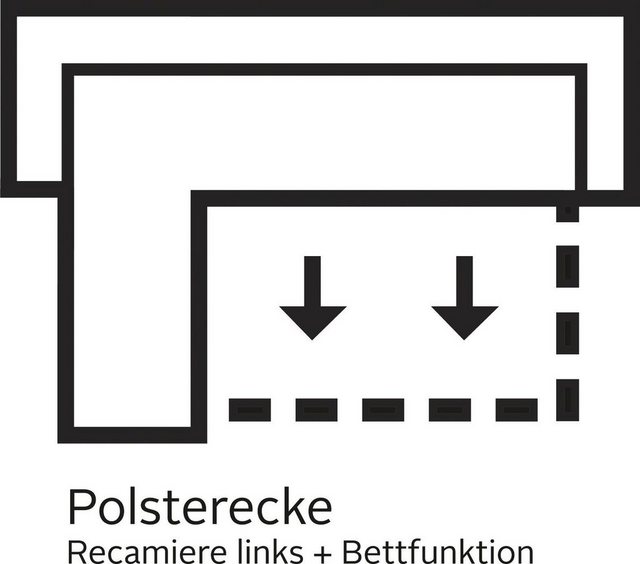 Home affaire Ecksofa "Alberto L-Form", mit Kopfteilverstellung, wahlweise m günstig online kaufen