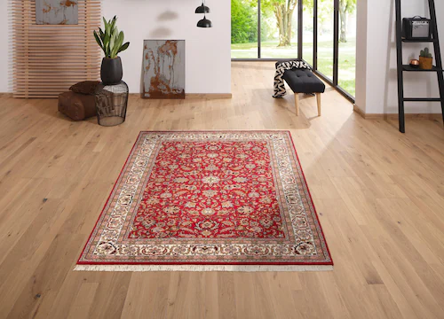 my home Orientteppich »Aras«, rechteckig, 12 mm Höhe, handgeknüpft, reine W günstig online kaufen