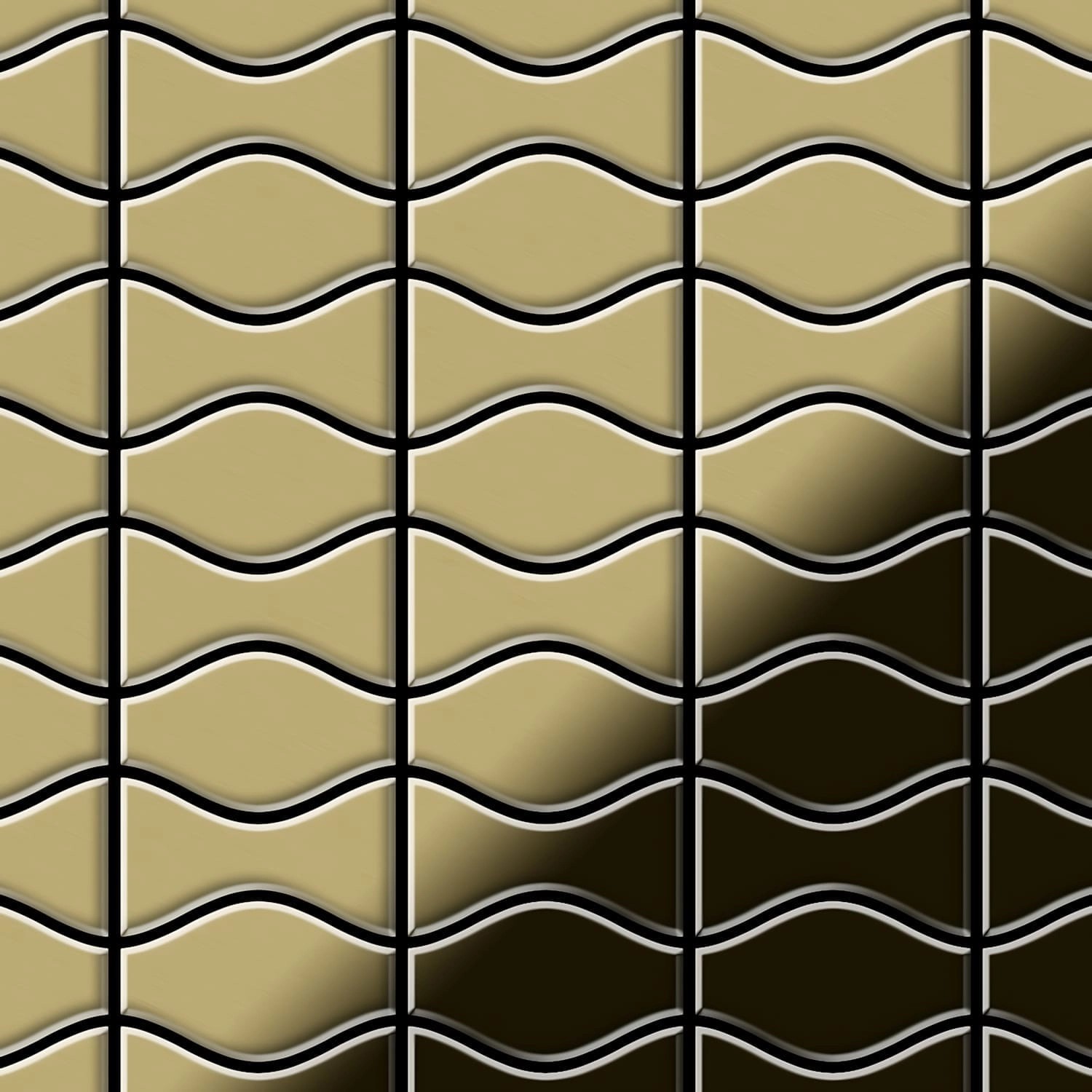 ALLOY Mosaik Fliese Massiv Metall Messing Gewalzt Gold 1,6mm Kismet & Karma günstig online kaufen