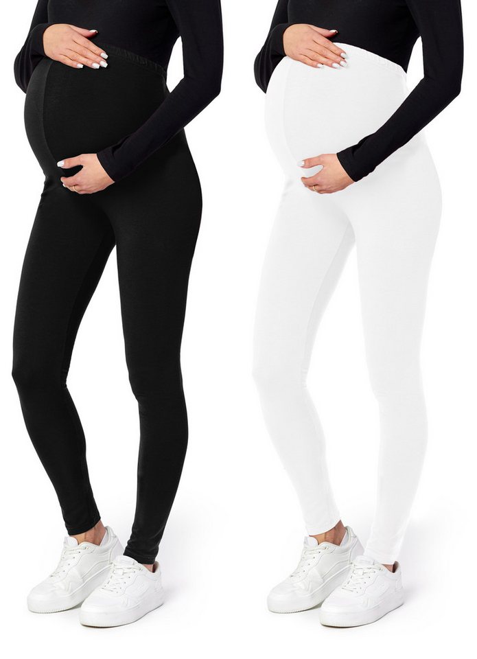 Be Mammy Umstandsleggings Lange Umstandshose aus Viskose BE-02 2er Pack (2- günstig online kaufen