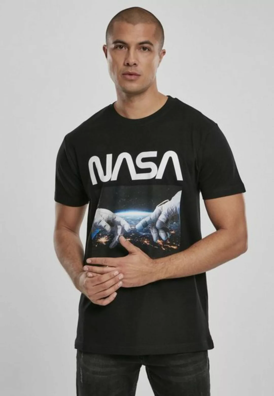 MisterTee T-Shirt "MisterTee Herren NASA Astronaut Hands Tee" günstig online kaufen