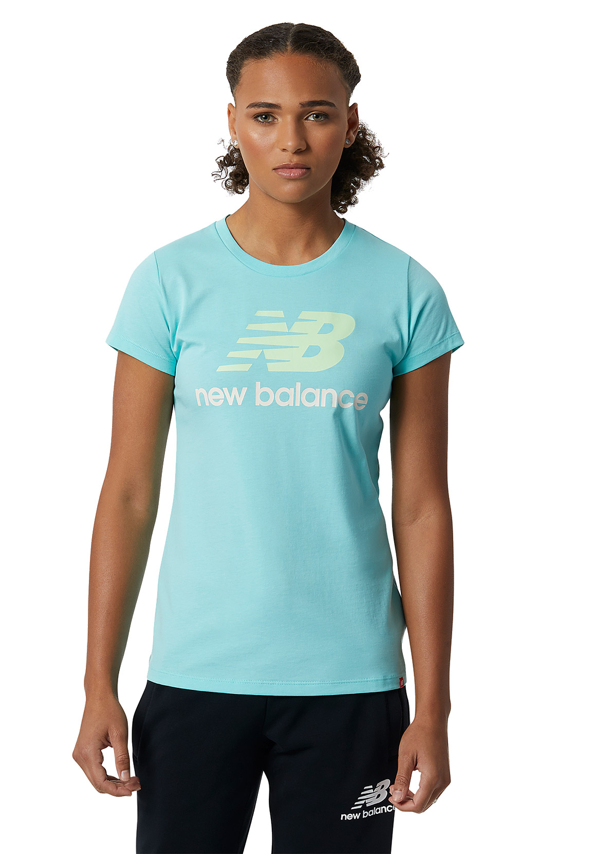 New Balance Damen T-Shirt ESSE ST LOGO TEE WT91546 SRF Türkis günstig online kaufen