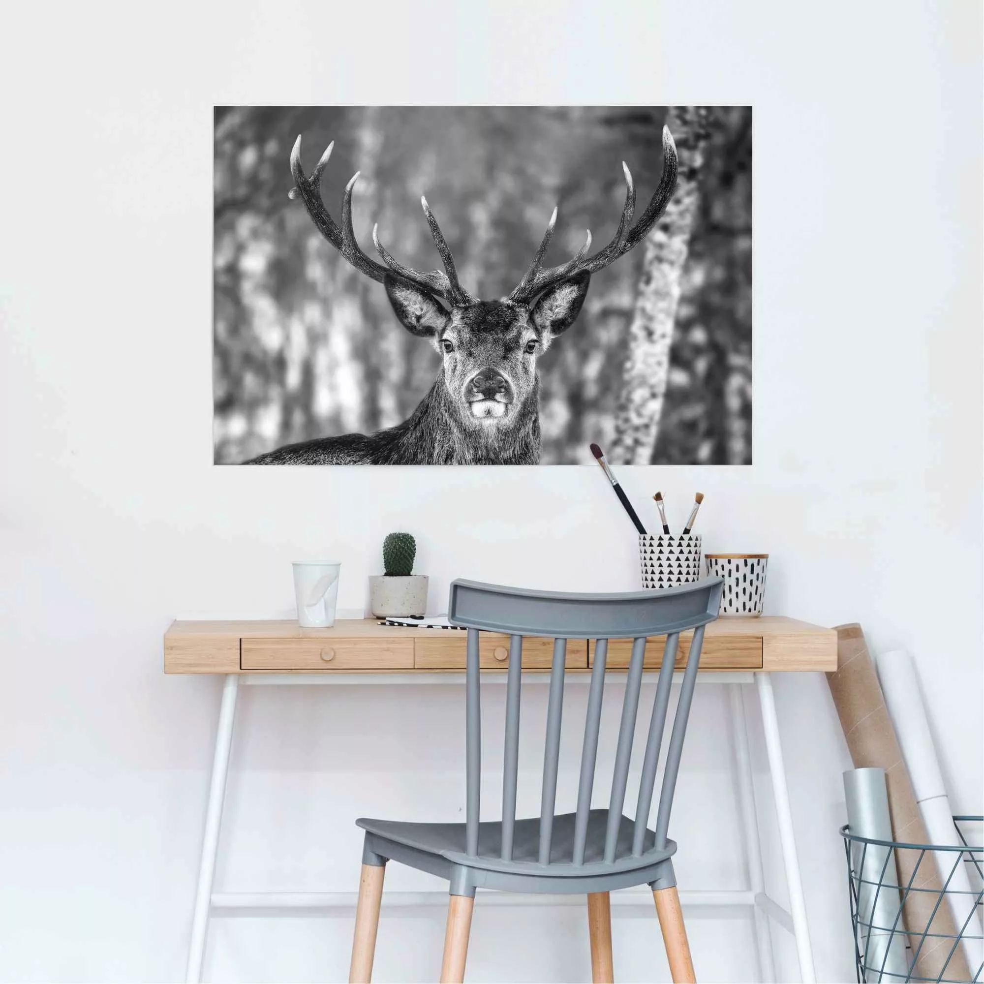 Reinders Poster "Hirsch im Winter", (1 St.) günstig online kaufen