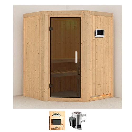 Karibu Sauna »Nanna«, 3,6-kW-Plug & Play Ofen mit externer Steuerung günstig online kaufen