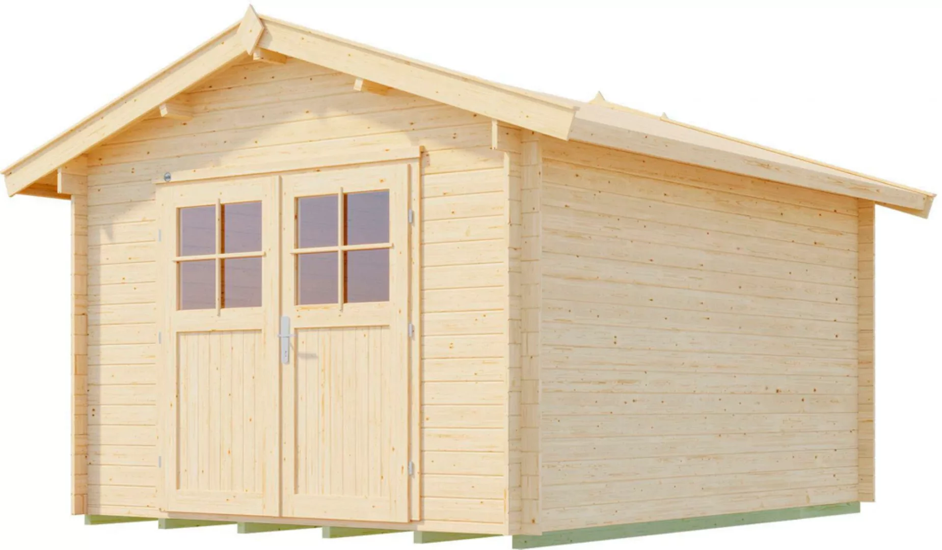 Weka Holz-Gartenhaus Satteldach Unbehandelt 410 cm günstig online kaufen