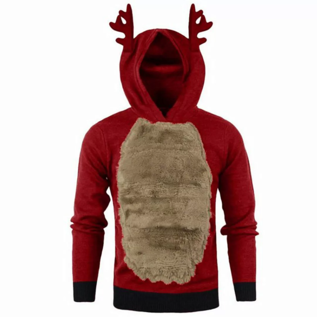 Zoclack Kapuzensweatshirt Herren Kapuzenpullover Weihnachts Warmes Fleece S günstig online kaufen