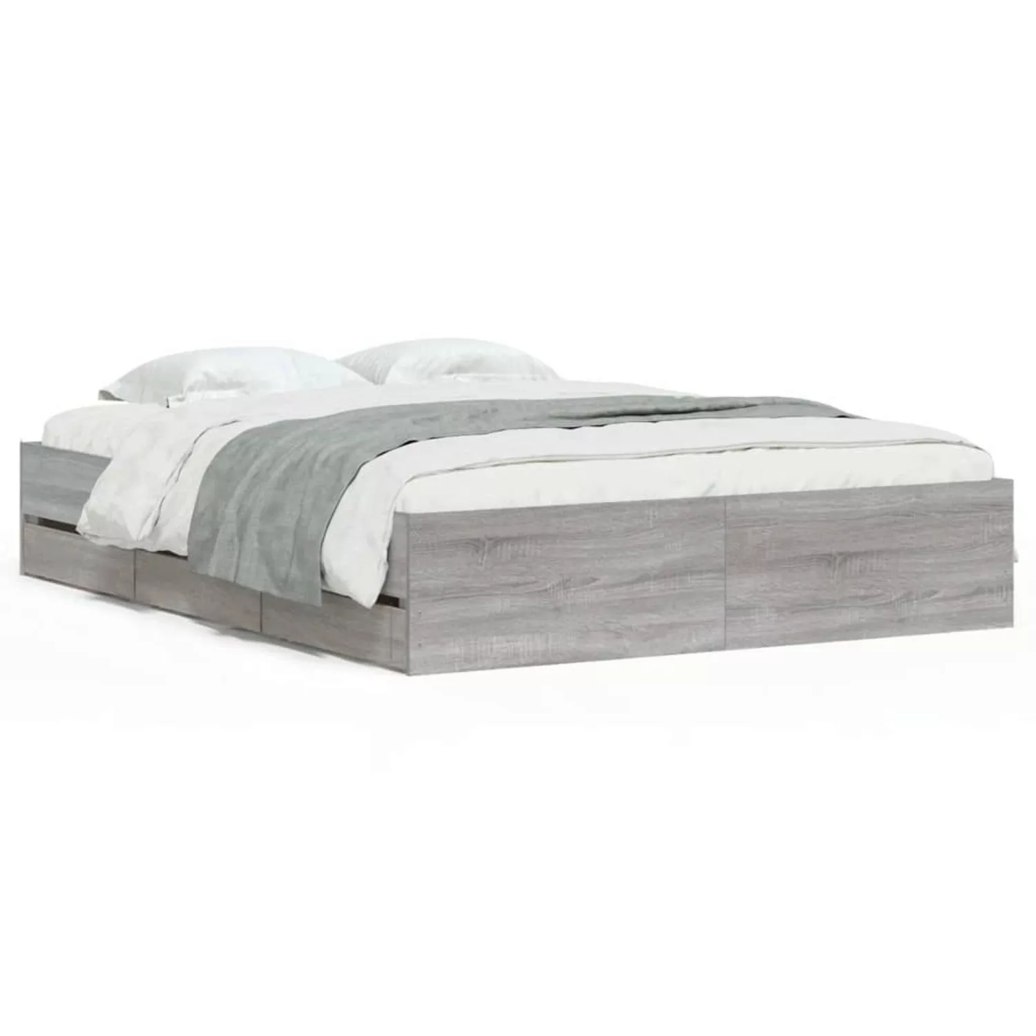 vidaXL Bettgestell mit Schubladen Schwarz 140x200 cm Holzwerkstoff Modell 1 günstig online kaufen