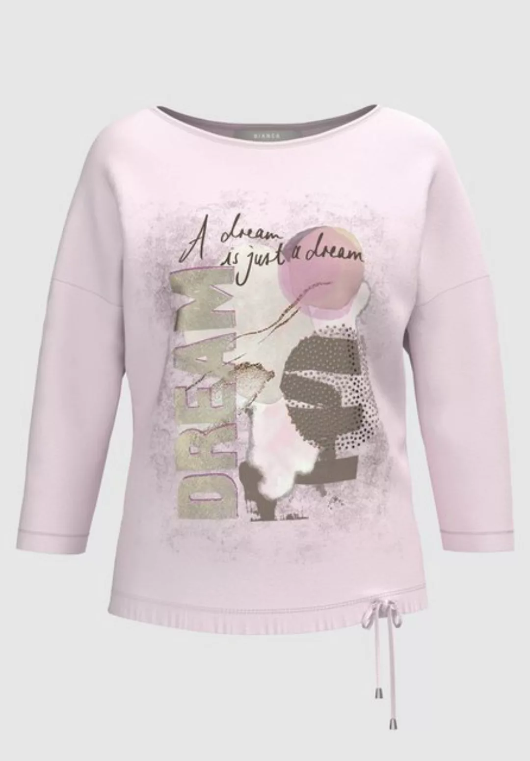 bianca Print-Shirt ELLY mit mehrfarbigem Frontmotiv und Tunnelzug am Saum günstig online kaufen