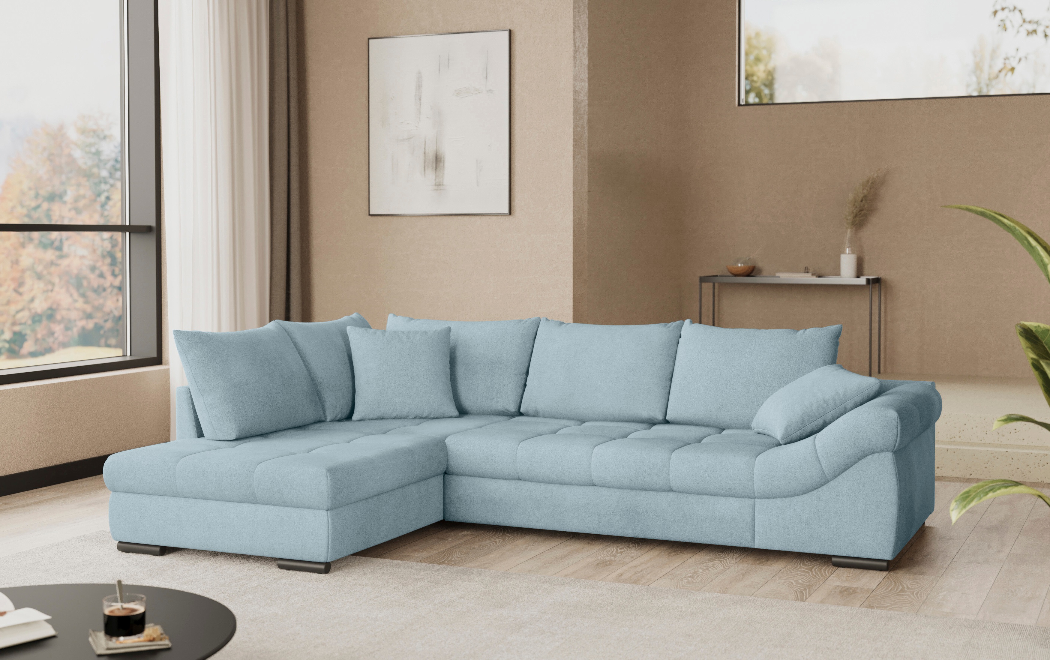 Mr. Couch Ecksofa "Allegro DuraFlex, L-Form", Hochschläfer-Bettauszug, Kalt günstig online kaufen