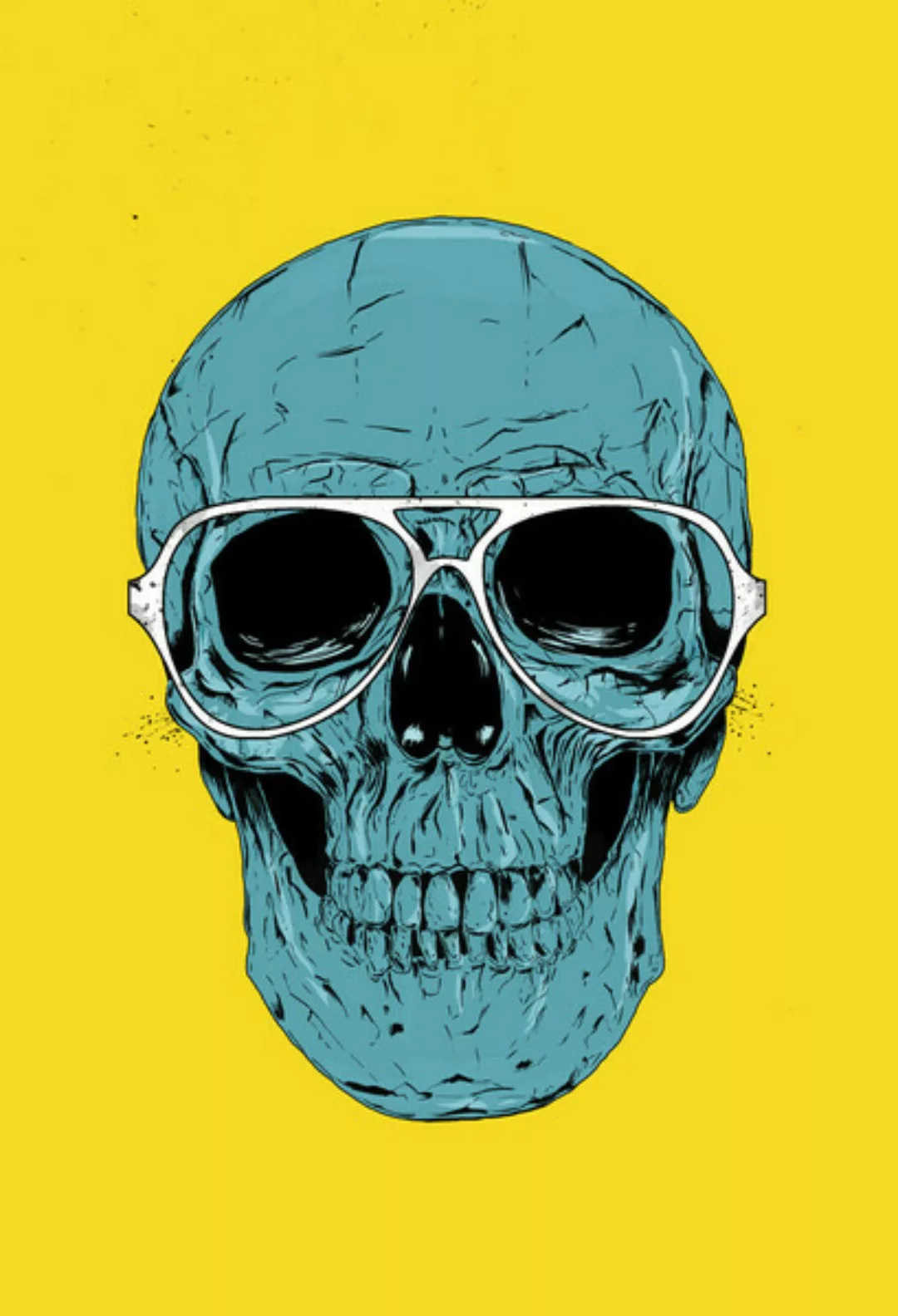 Poster / Leinwandbild - Blue Skull günstig online kaufen