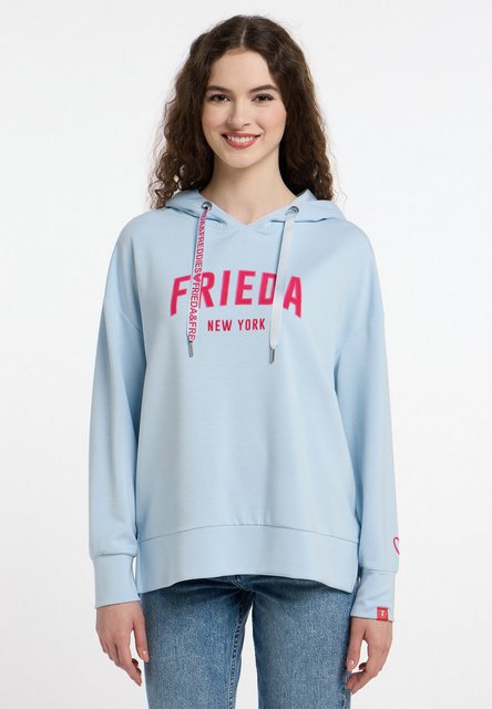 Frieda & Freddies NY Strickpullover Hoodie mit dezenten Farbdetails günstig online kaufen