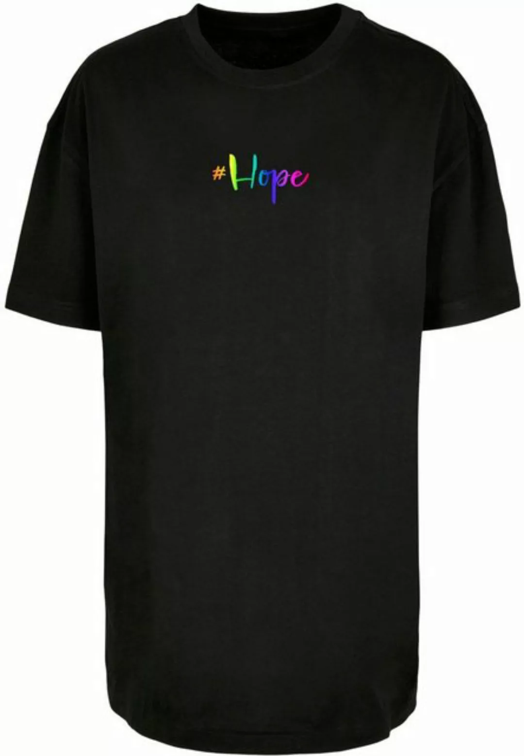 Merchcode T-Shirt Merchcode Damen Ladies Hope Rainbow Oversized Boyfriend T günstig online kaufen