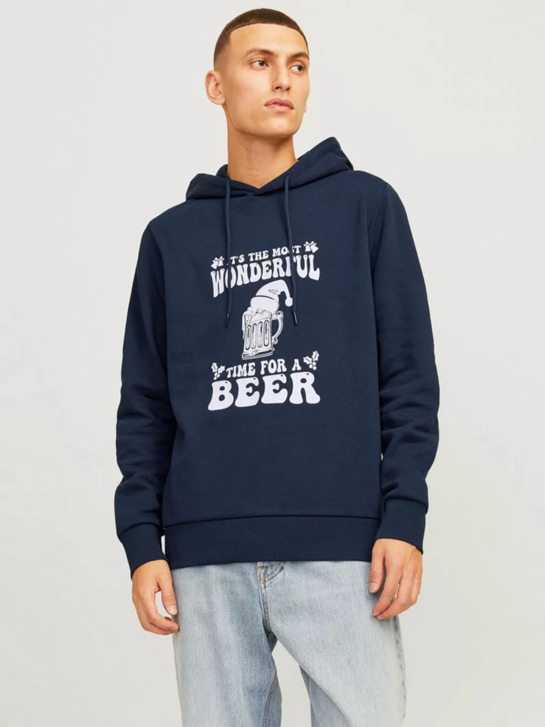 Jack & Jones Kapuzensweatshirt JJXMAS ONE COLOR FUNNY SWEAT HOOD günstig online kaufen