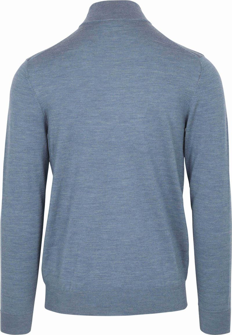 Profuomo Half Zip Pullover Merinowolle Melange Blau - Größe XL günstig online kaufen