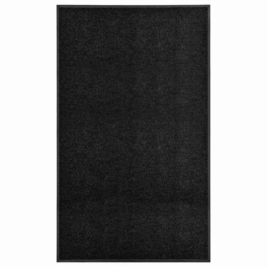 Fußmatte Waschbar Schwarz 90x150 Cm günstig online kaufen