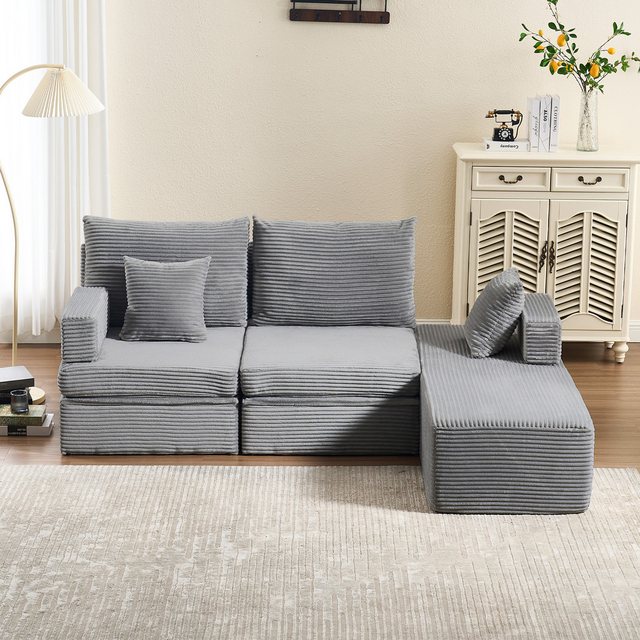 HOMYEDAMIC Big-Sofa XXXL Hort Ecksofa Doppelsofa with footstool deformierba günstig online kaufen