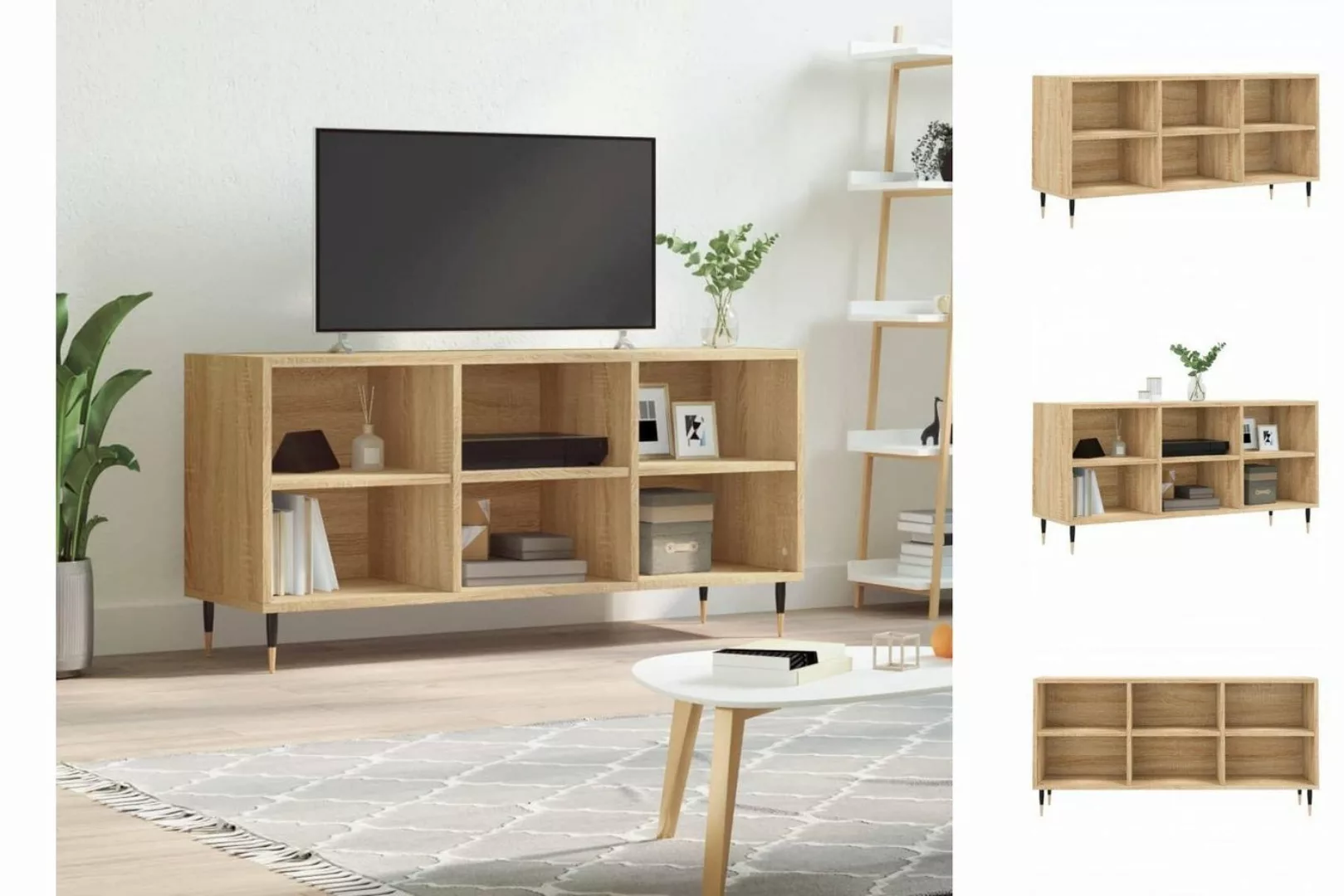 vidaXL TV-Schrank TV-Schrank Sonoma-Eiche 103,5x30x50 cm Spanplatte günstig online kaufen