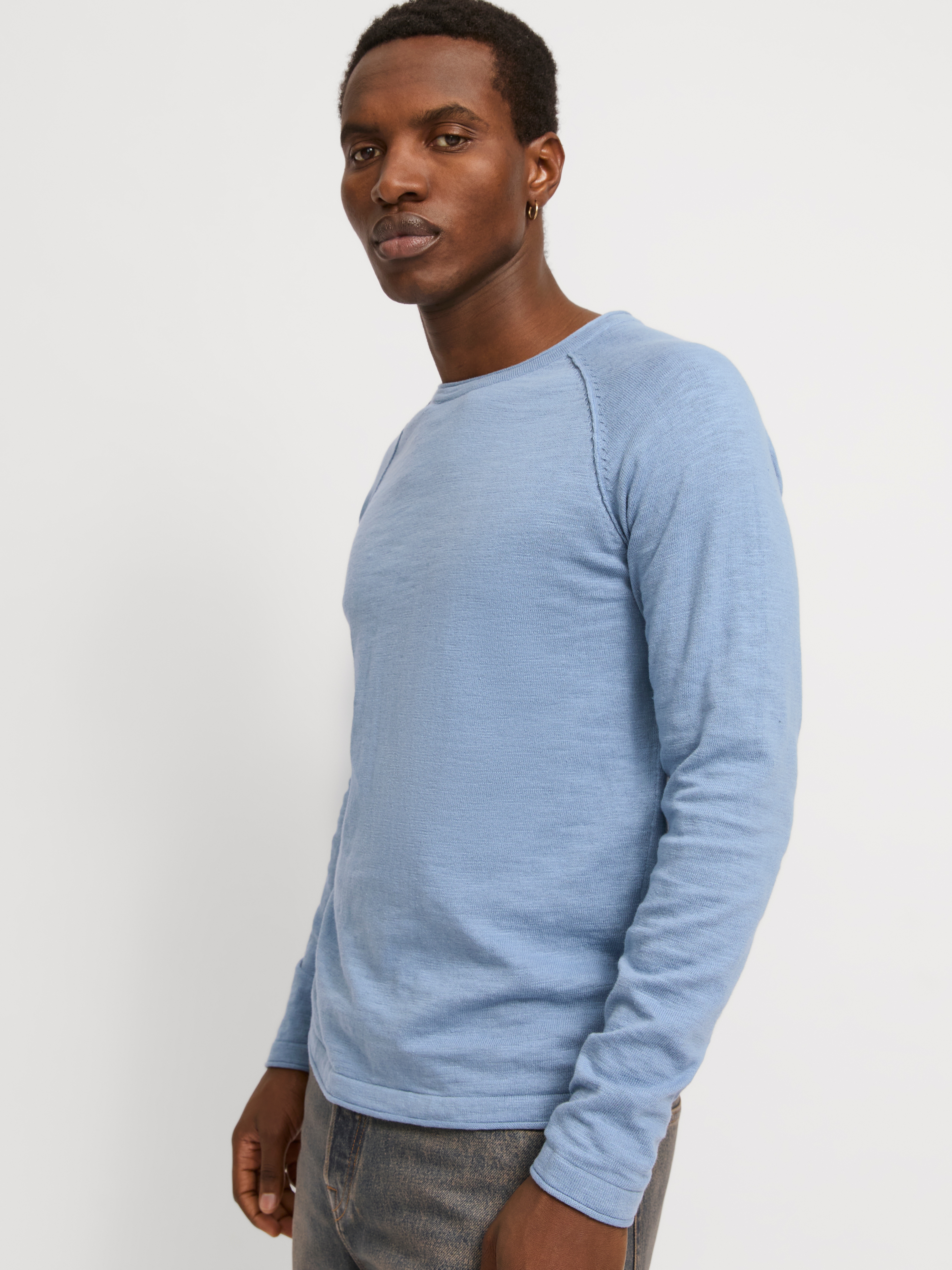 Jack & Jones Rundhalspullover "JJEBREEZE KNIT CREW NECK SN", mit Rundhalsau günstig online kaufen