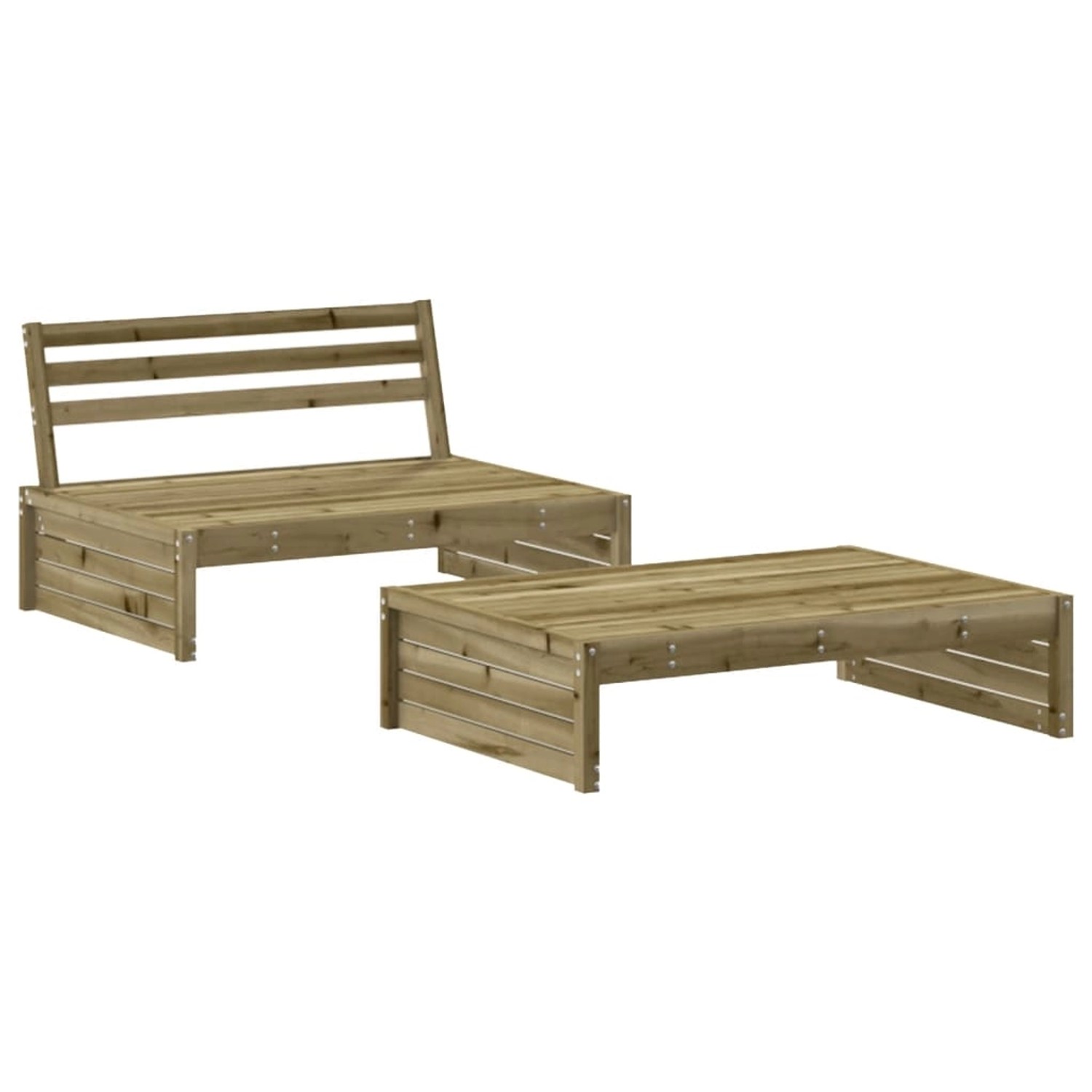 vidaXL 2-Tlg Garten-Lounge-Set Kiefernholz Imprägniert 3186626 günstig online kaufen