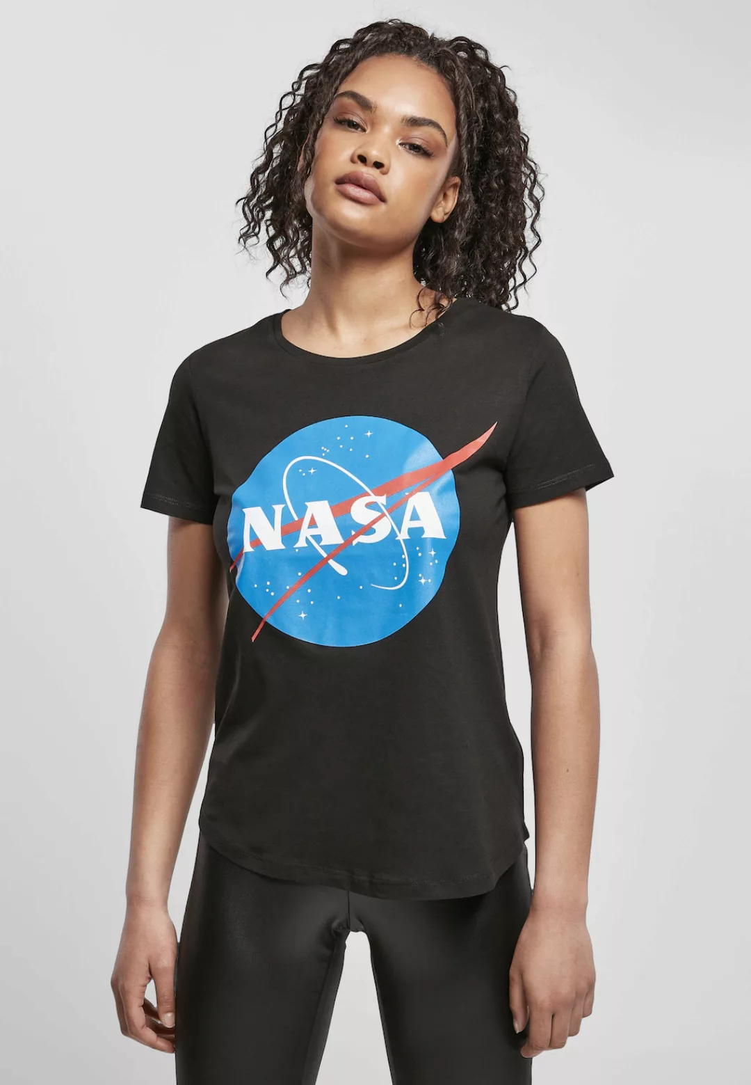 MisterTee Kurzarmshirt "MisterTee Damen Ladies NASA Insignia Fit Tee" günstig online kaufen