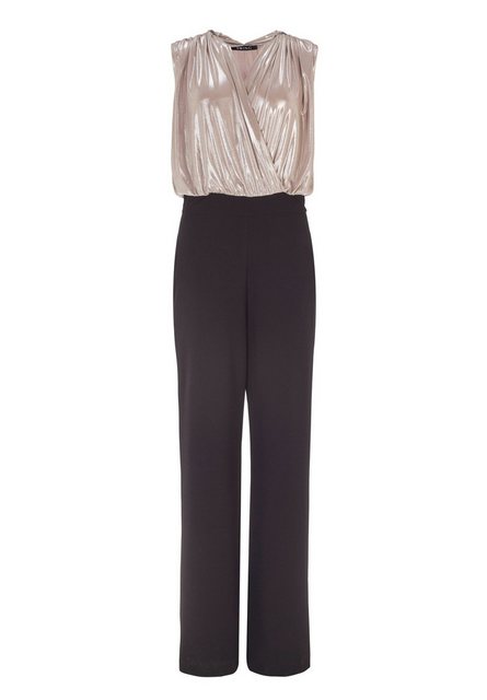 SWING Overall - Jumpsuit aus Crepe Jersey mit Oberteil aus foliertem Jersey günstig online kaufen