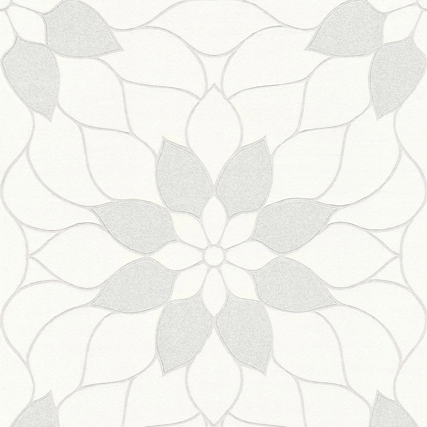 Bricoflor Florale Tapete in Pastellfarben Mosaik Vliestapete Floral mit Gli günstig online kaufen