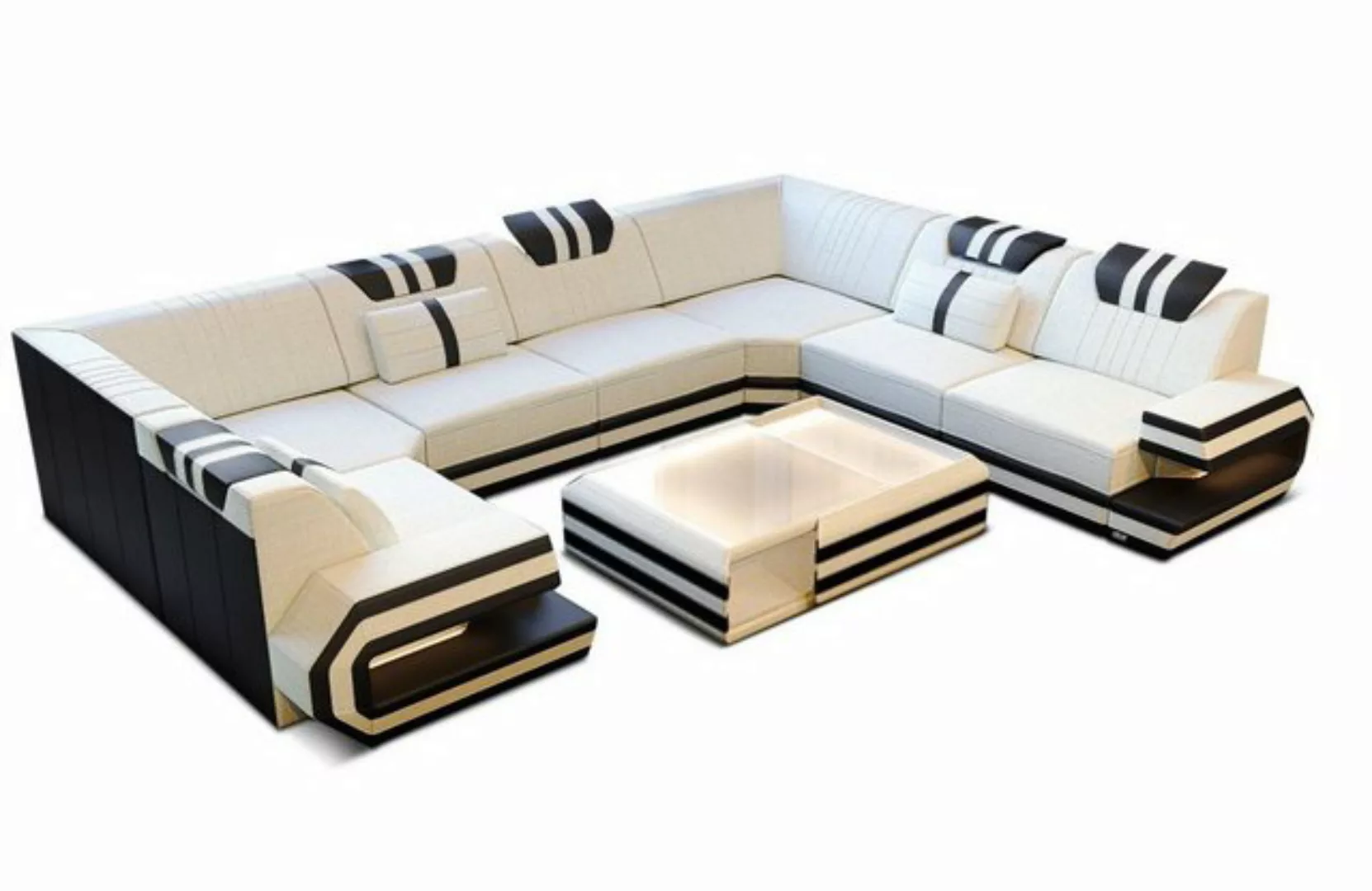 Sofa Dreams Wohnlandschaft Design Polster Stoff Sofa Ragusa U Form H Strukt günstig online kaufen