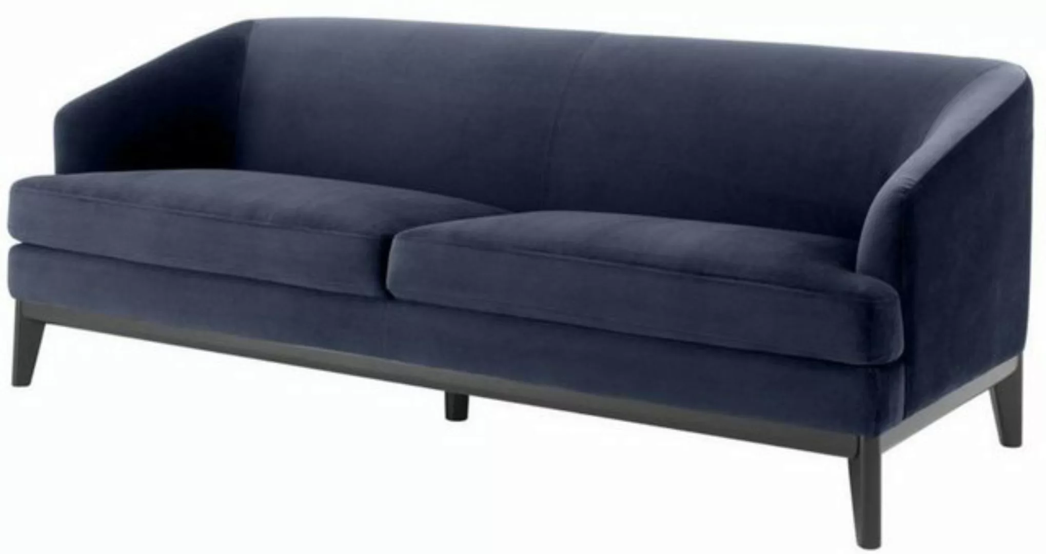 Casa Padrino Sofa Luxus Wohnzimmer Sofa Mitternachtsblau / Schwarz 195 x 90 günstig online kaufen