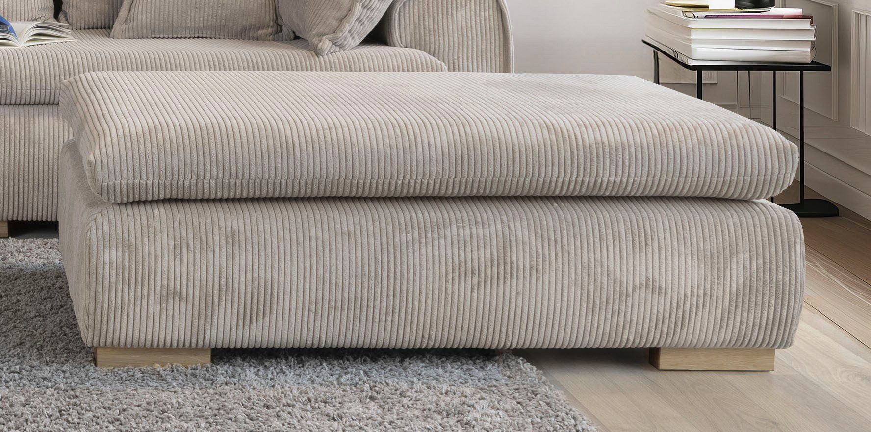 Home affaire Polsterhocker "Katja", aus Cord-Bezug günstig online kaufen