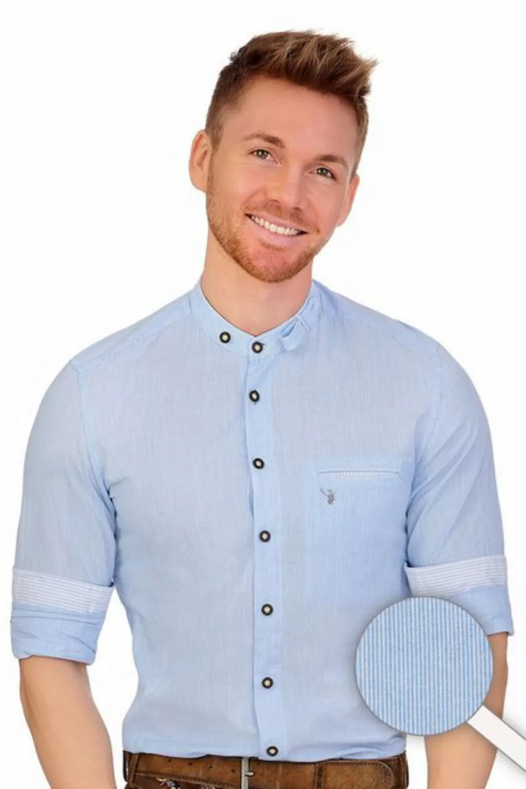Spieth & Wensky Trachtenhemd Trachtenhemd - MITTENFELS - hellblau günstig online kaufen