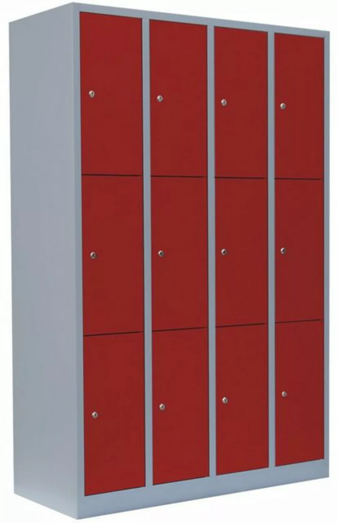 Steelboxx Fächerschrank Lüllmann® Schließfachschrank, 4 Abteile, 12 Fächer, günstig online kaufen