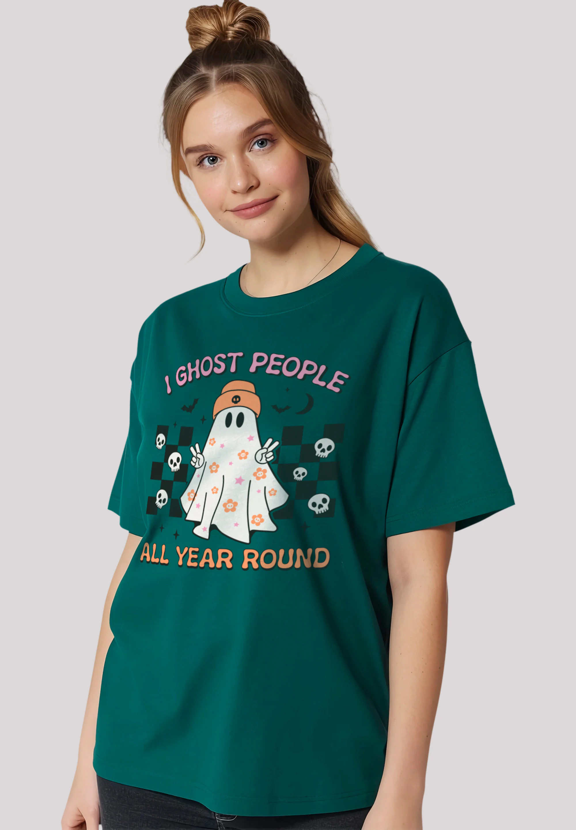 F4NT4STIC T-Shirt "Retro Halloween I Ghost People All Year Round", Premium günstig online kaufen