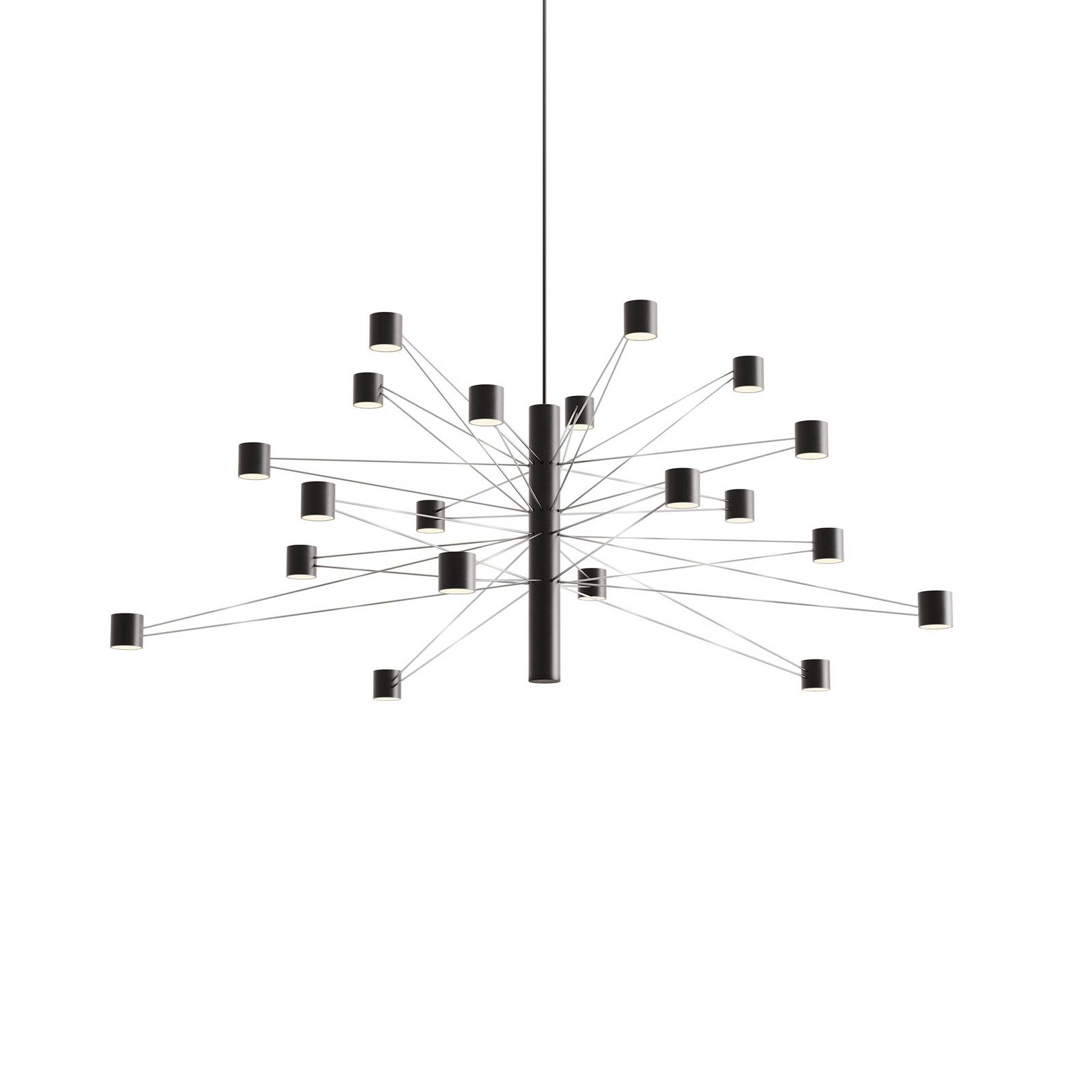 kdln LED-Hängelampe POLAR 20.2, Ø 107 cm schwarz 20-flg. dim günstig online kaufen