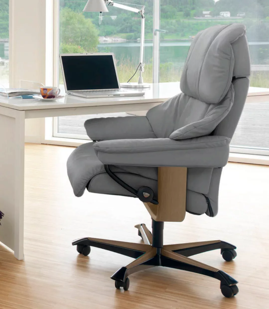 Stressless Relaxsessel "Reno", mit Home Office Base, Größe M, Gestell Eiche günstig online kaufen