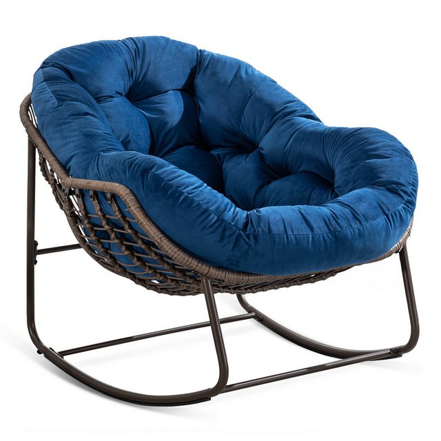 MODFU Sofa Rattan-Schaukelstuhl für Outdoor,Relaxsessel, Handgefertigter Ra günstig online kaufen