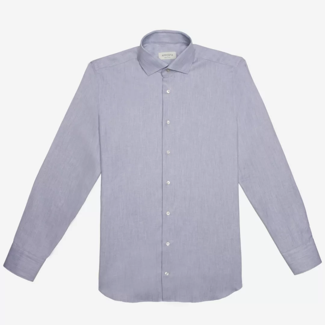 Hemd  einfarbig  grau recycelte baumwolle twill, kragenform  modernisierter günstig online kaufen