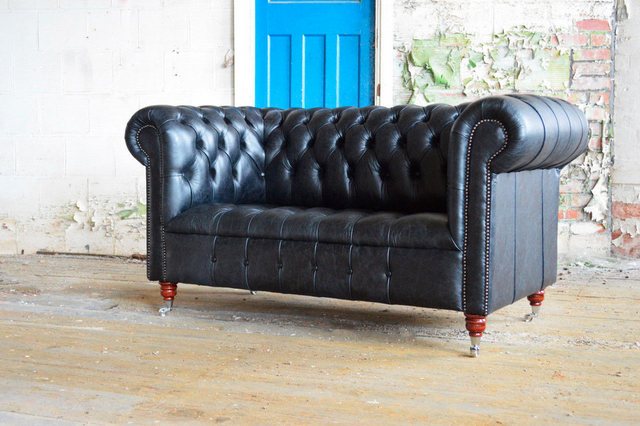 Xlmoebel Sofa Hochwertiges Polstersofa mit Chesterfield-Design aus Leder un günstig online kaufen