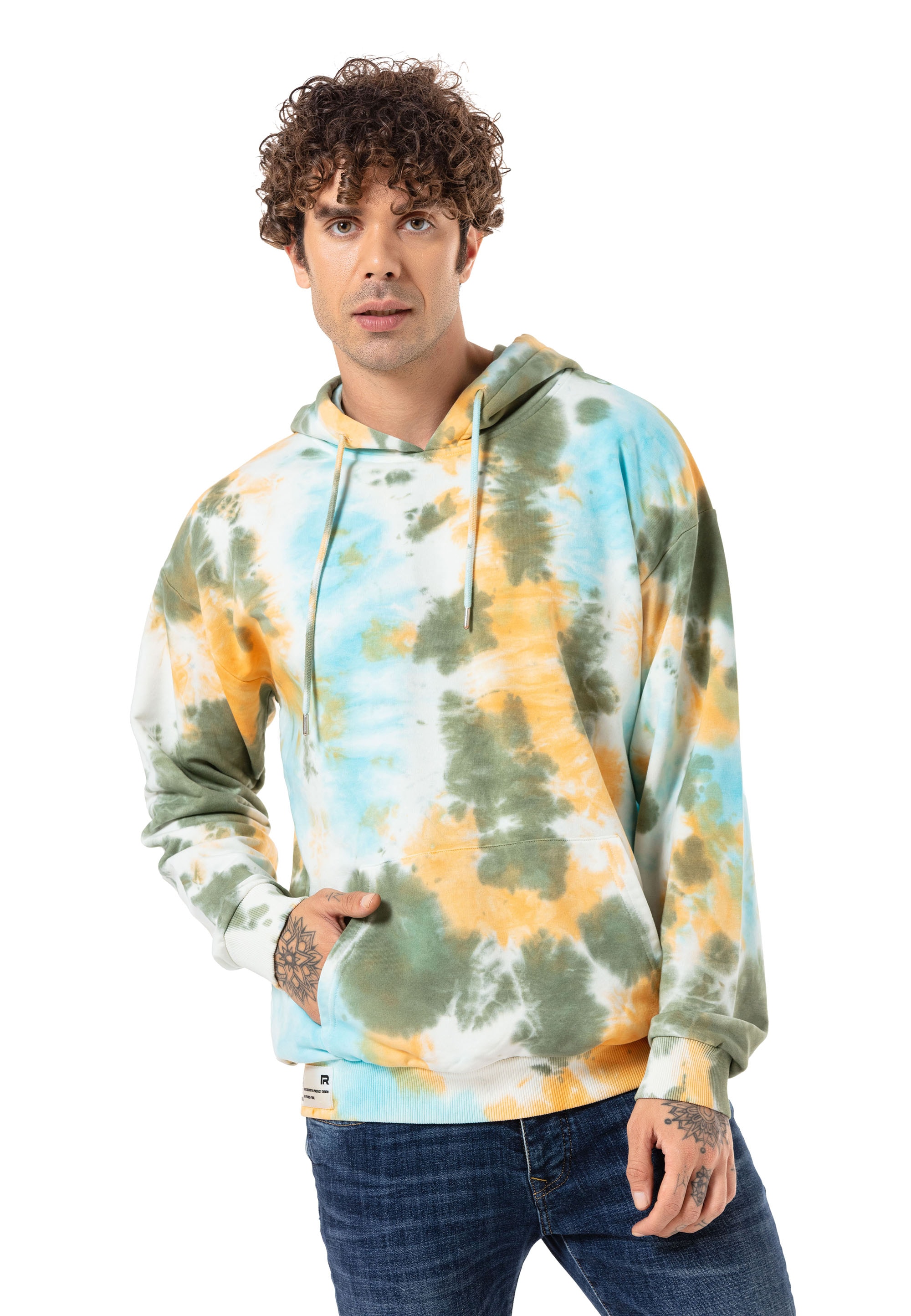 RedBridge Kapuzensweatshirt "Scunthorpe", mit bunten Batik-Muster günstig online kaufen