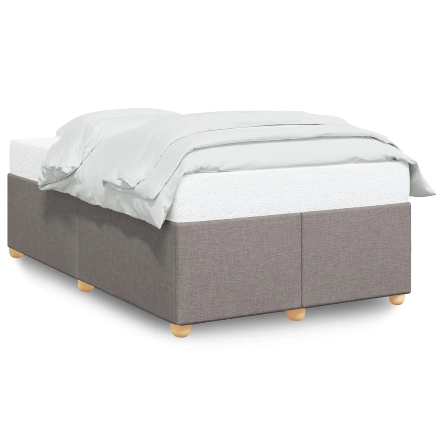 vidaXL Bett, Bettgestell ohne Matratze Taupe 120x190 cm Stoff günstig online kaufen