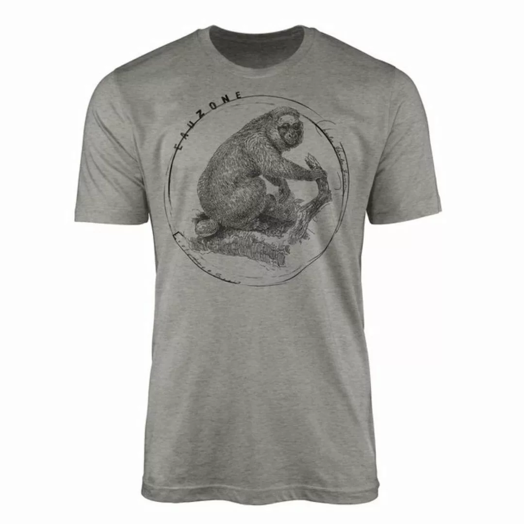 Sinus Art T-Shirt Evolution Herren T-Shirt Kahlkopf-Saki günstig online kaufen